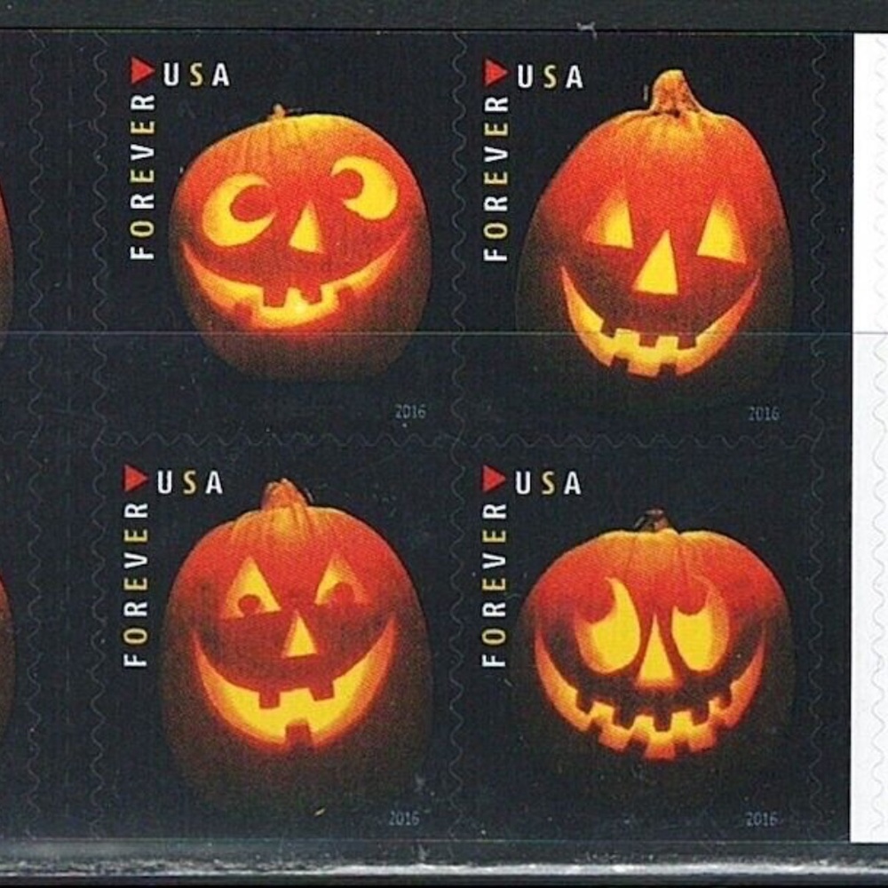 Mint US Jack o Lanterns Booklet Pane of 20 - Picture 1 of 3